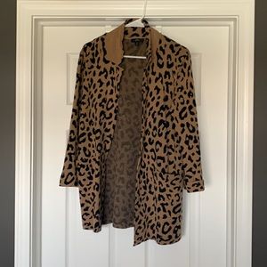 JCrew leopard cotton blazer